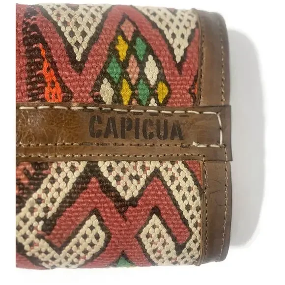 Capicua Kilim Moroccan Boots Size 9 Brown Leather Western Blanket Fabric NEW - Picture 10 of 13